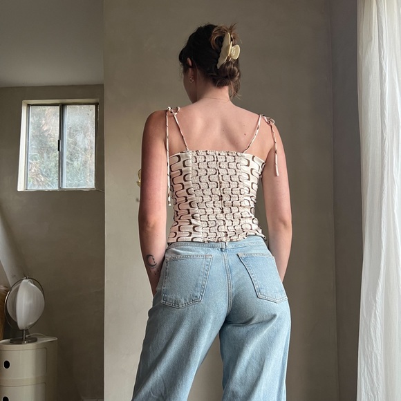 Reformation Silk Wavy Top - Picture 3 of 4